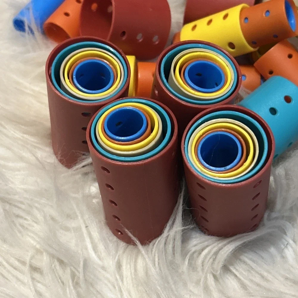 HUGE Lot 226 Pieces Hair Rollers Curlers Nesting‎ Retro Plastic Mixed Size Clips